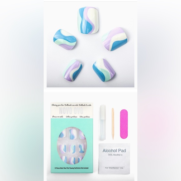 NIB PRESS ON NAILS - Halloween - Novo Ovo Bndl:3 boxes:$8. 1-Blk&Grn/2 bxs Same - Picture 3 of 13